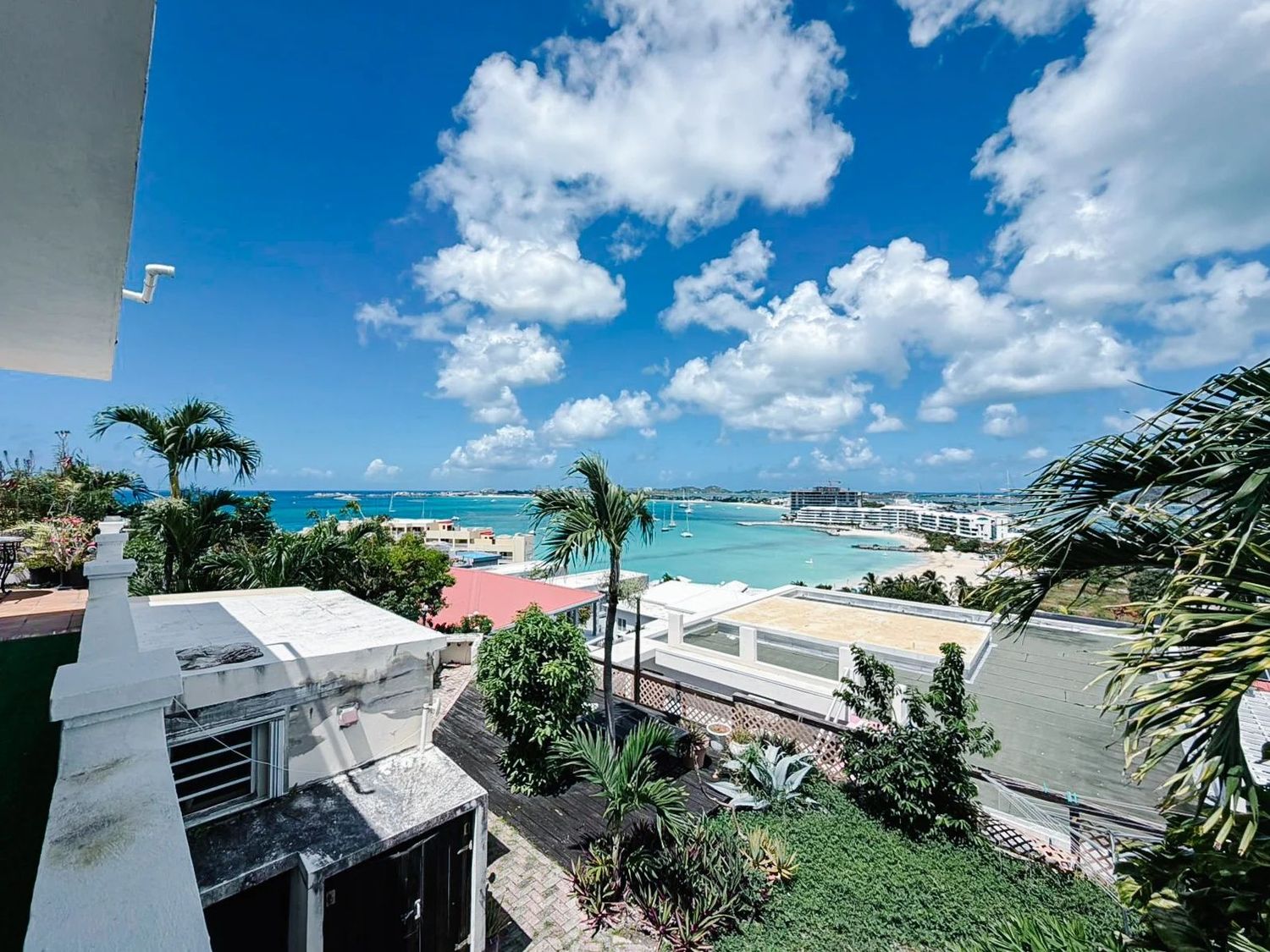 View from the terrace looking down toward Pelican Bay